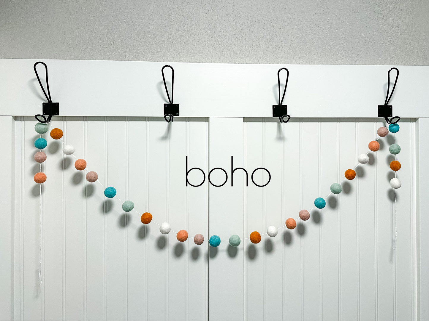 Boho Felt Ball Garland