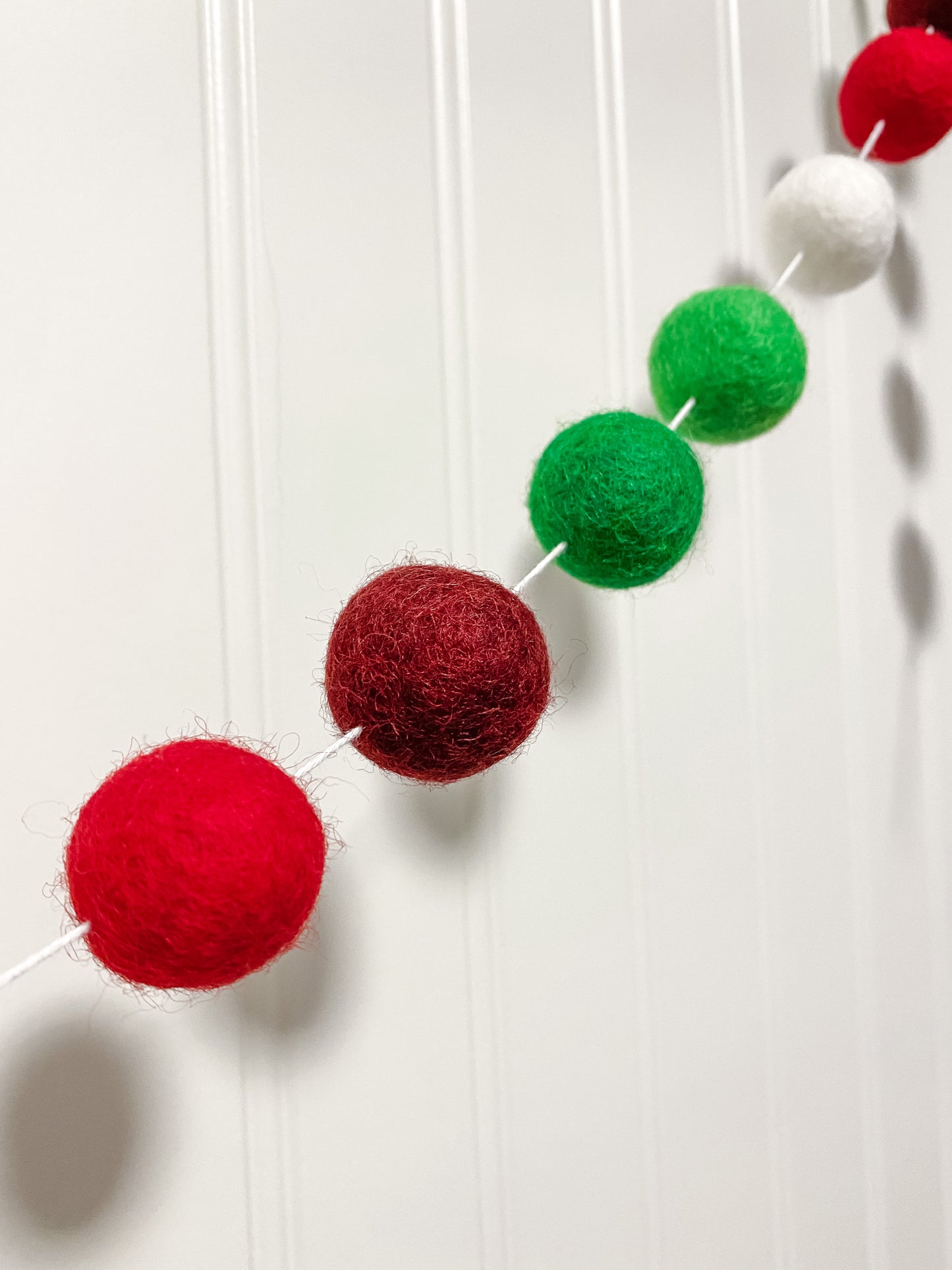 Holly Jolly Felt Ball Garland