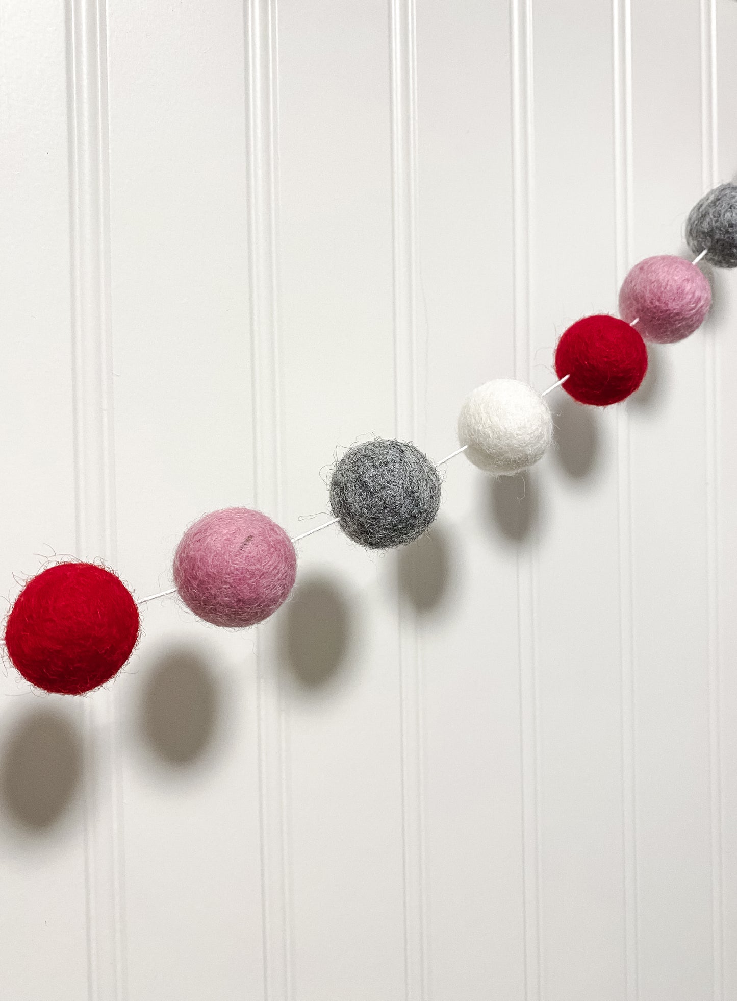 Valentine's Day Felt Ball Garland