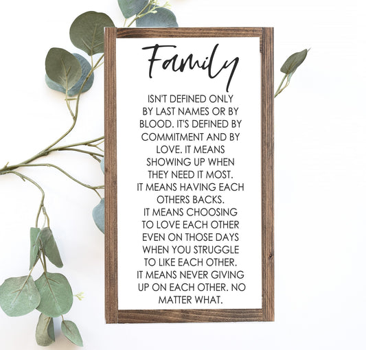 Family Wood Sign