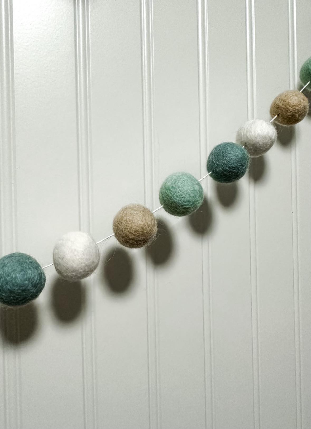 Frost Felt Ball Garland