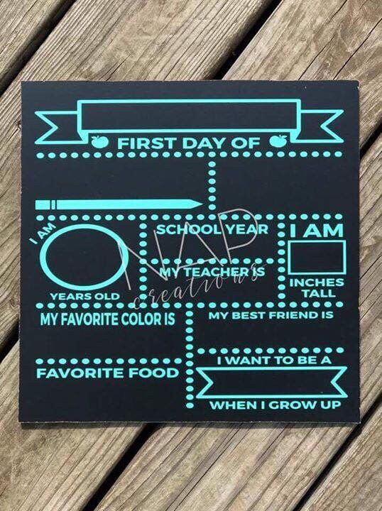 First Day Of School Chalkboard