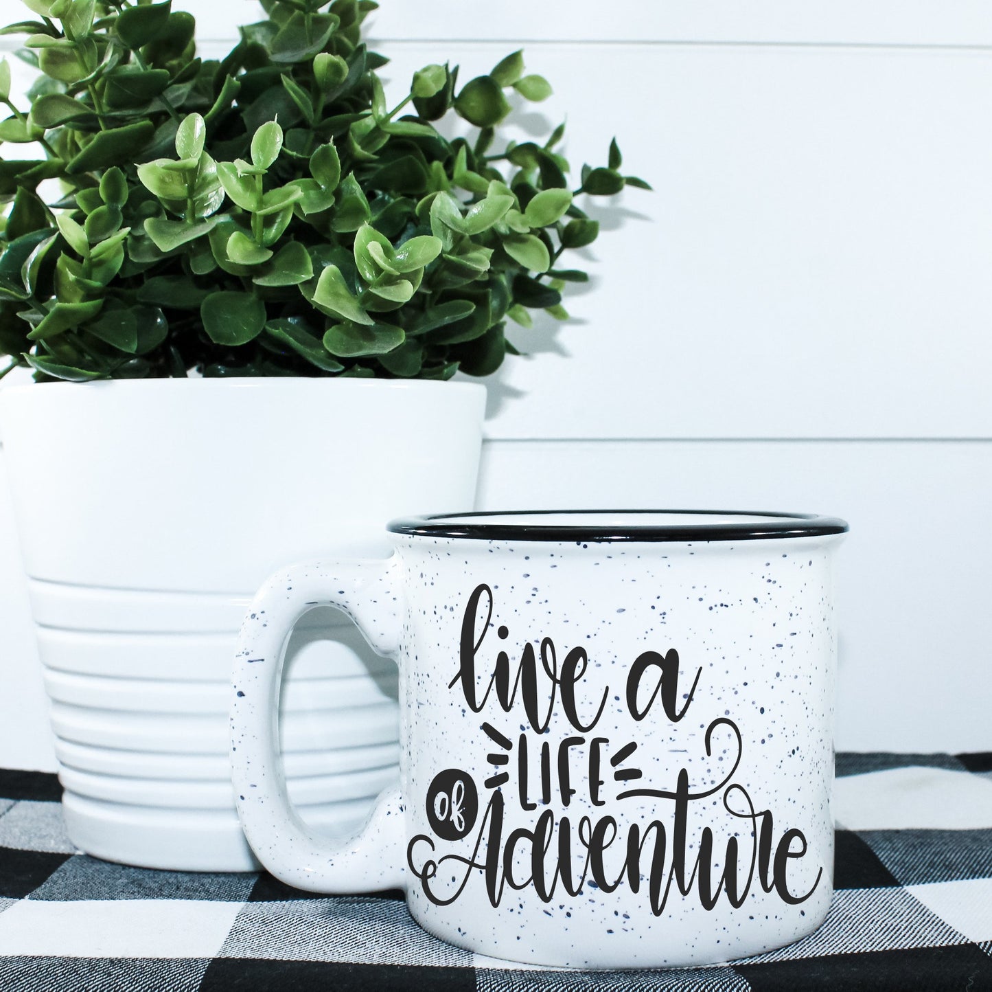 Live A Life Of Adventure Campfire Mug