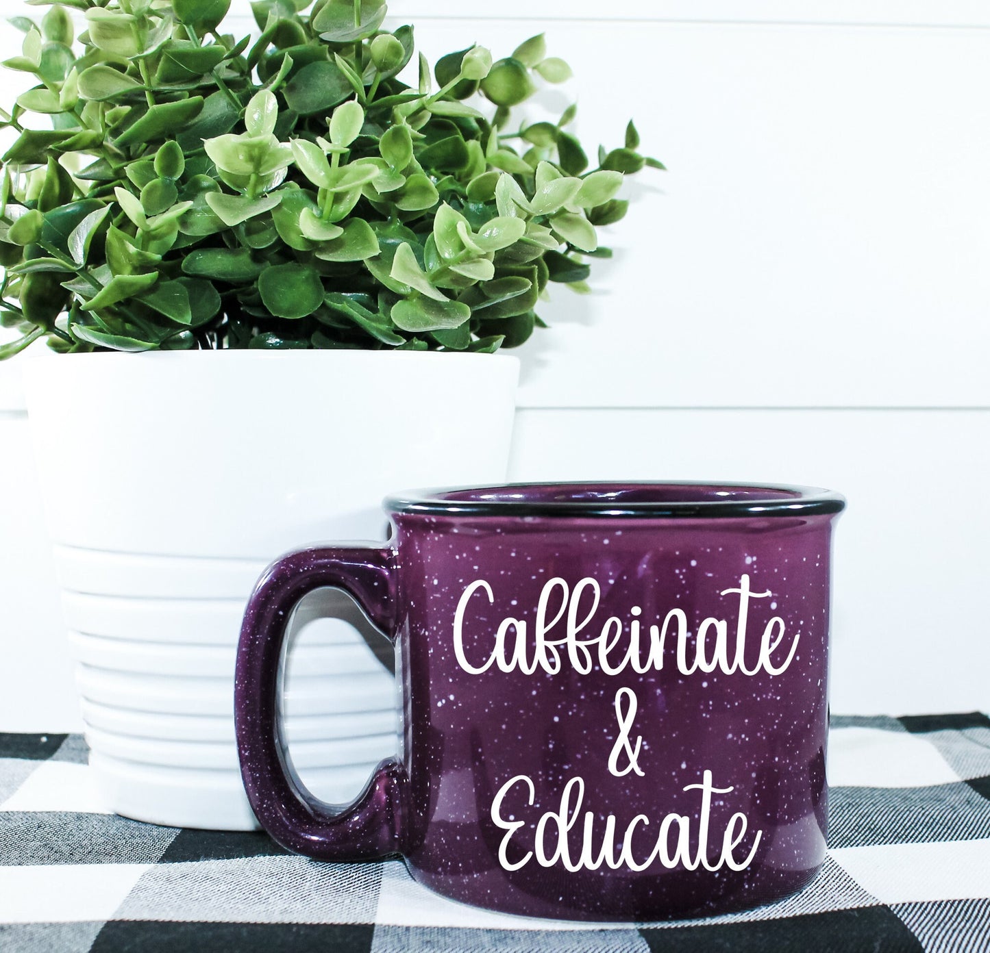 Caffeinate And Educate Campfire Mug