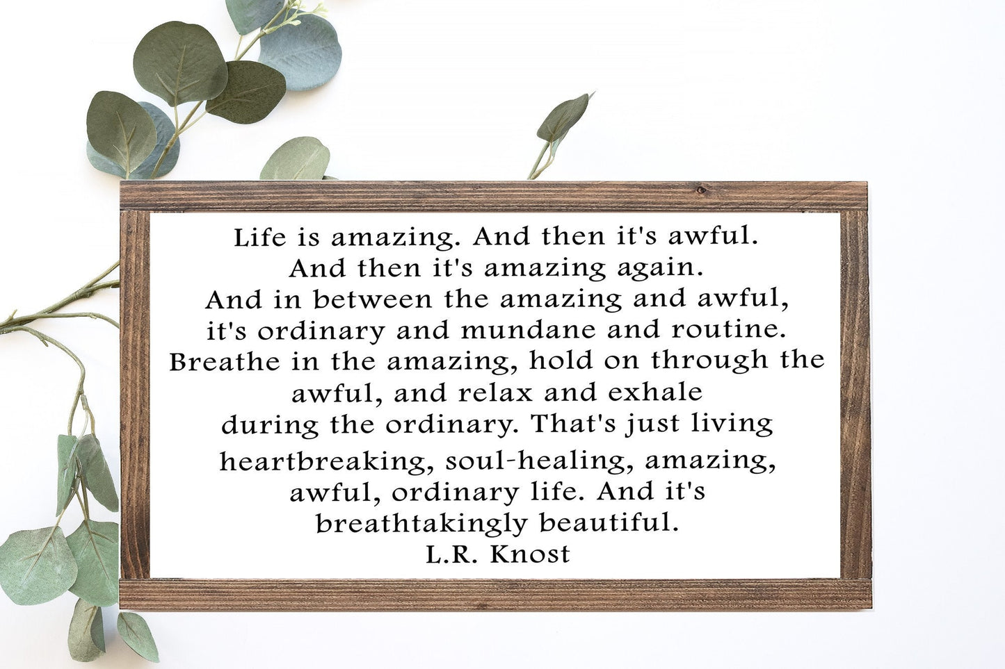 Life Is Amazing Wood Sign