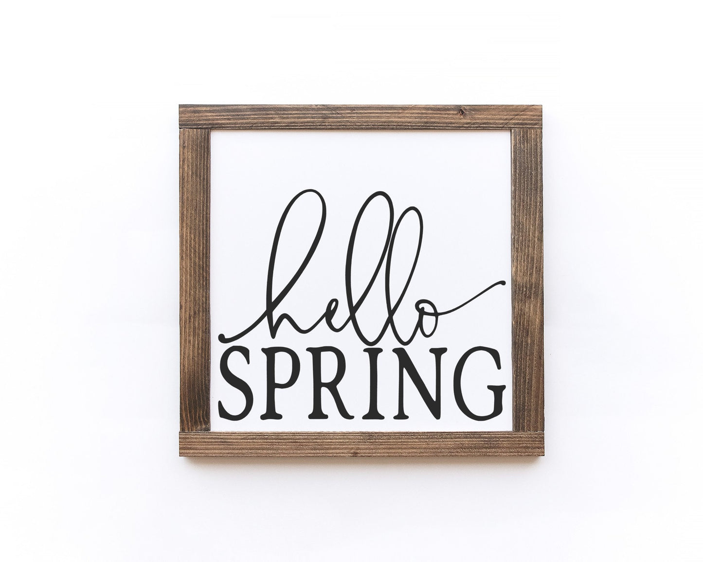 Hello Spring Wood Sign