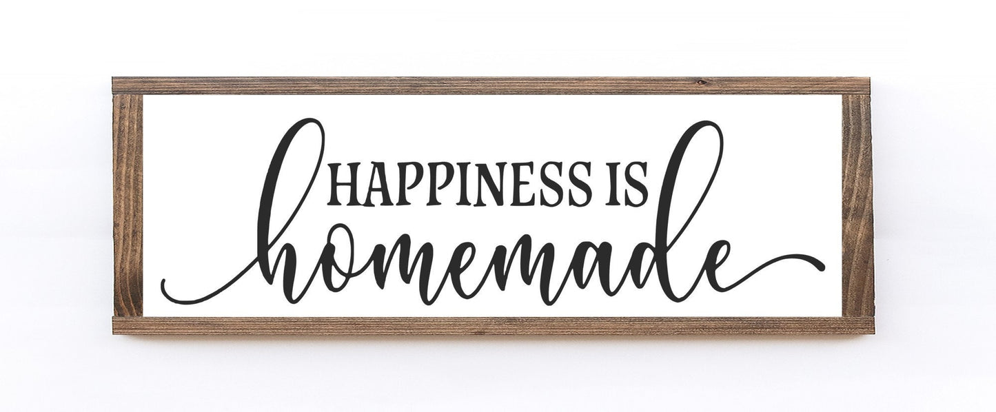 Happiness is Homemade Wood Sign