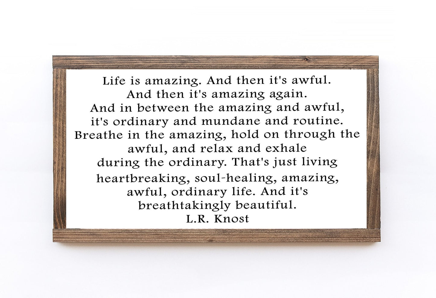 Life Is Amazing Wood Sign