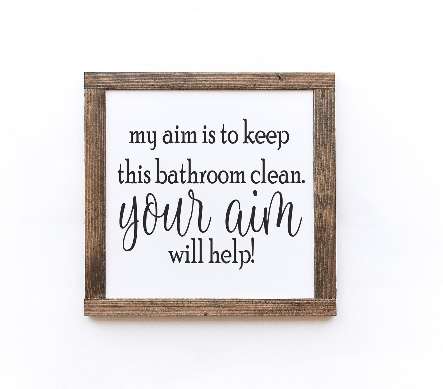 Bathroom Wood Signs