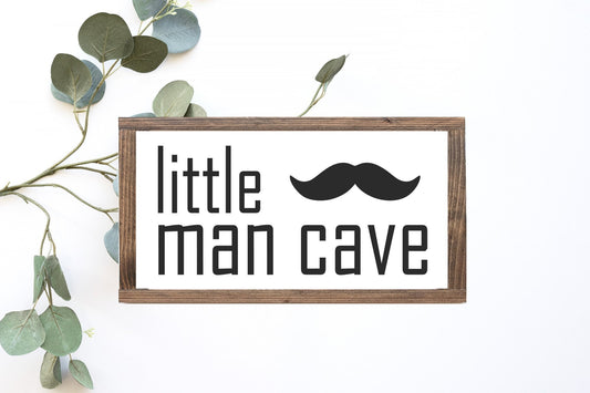 Little Man Cave Wood Sign