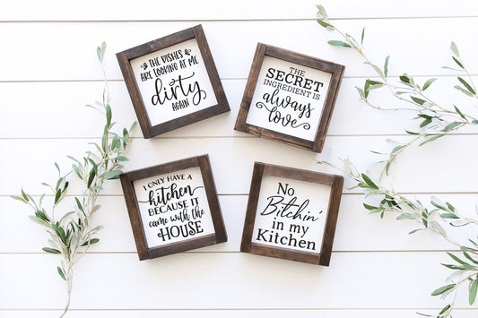 Kitchen Wood Signs