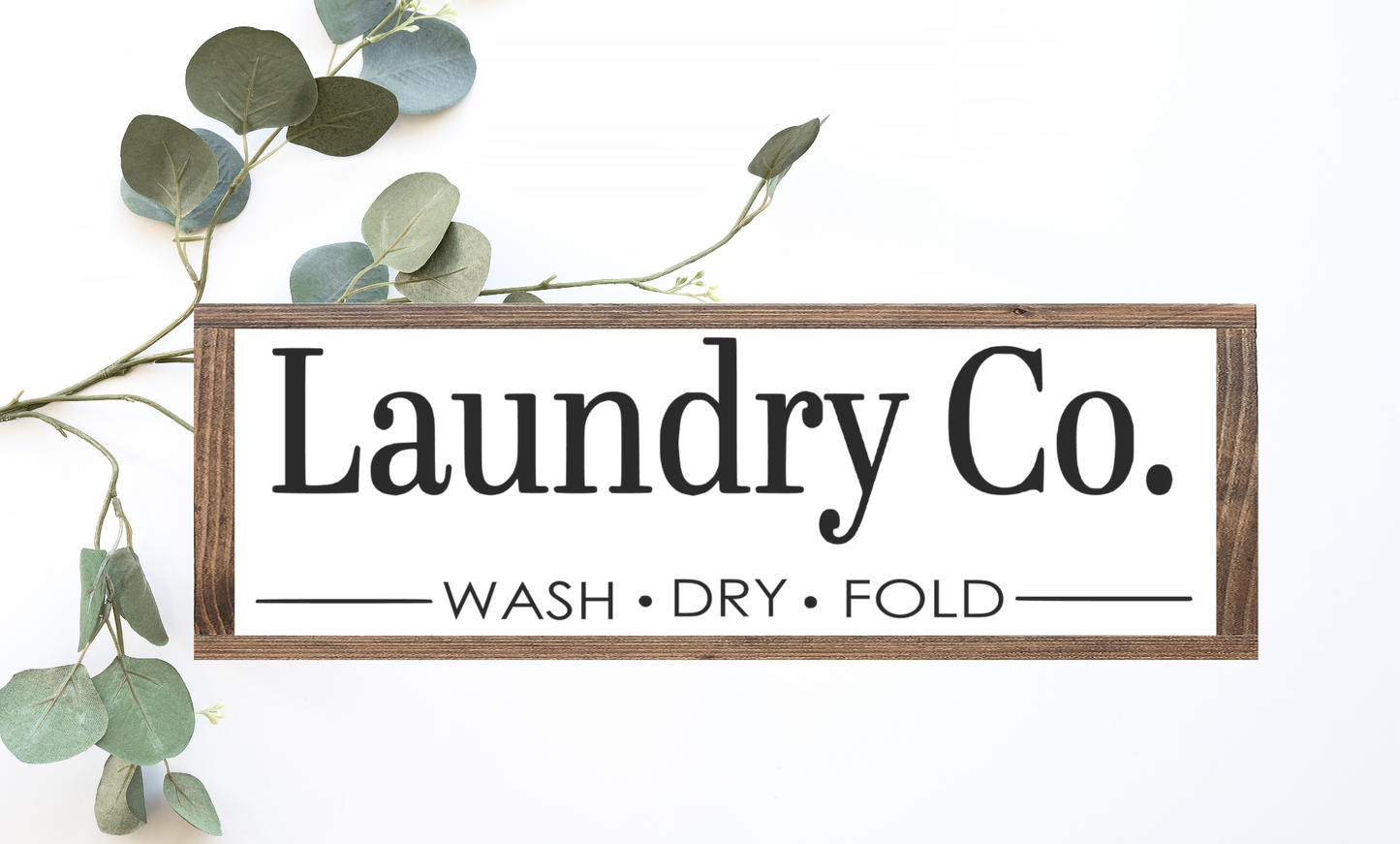 Laundry Co. Wood Sign