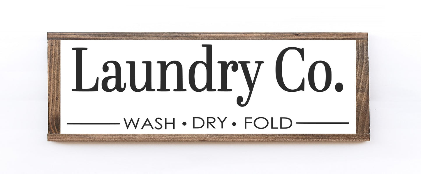 Laundry Co. Wood Sign