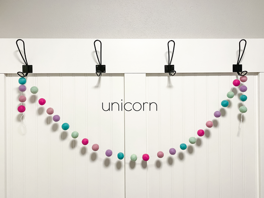 Unicorn Felt Ball Garland