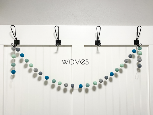 Waves Felt Ball Garland